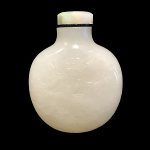 Bonhams : A white glazed soft paste porcelain snuff bottle Wang